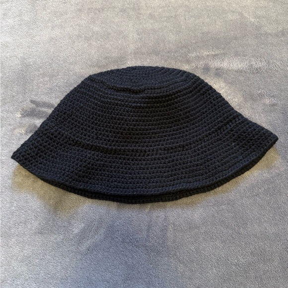 Anine Bing Black Darra Crochet Bucket Size Medium/Large